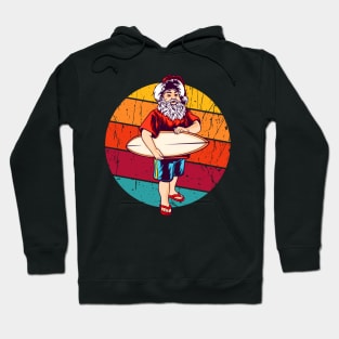 Summer Surfer Santa Hoodie